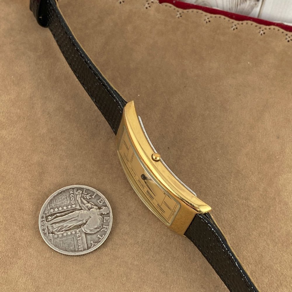 Vintage Swiss Tourneau Watch Swiss Movement Gold Plat… Gem